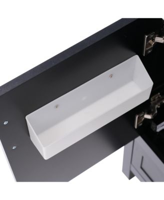 Streamdale 30" Black Bathroom Vanity with Soft-Close Storage