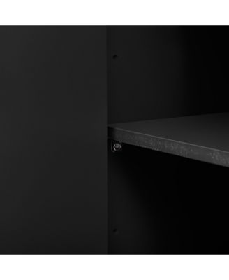 Streamdale Rubberwood Veneer Sideboard Cabinet with Adjustable Shelves