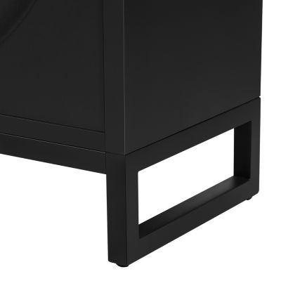 Streamdale Rubberwood Veneer Sideboard Cabinet with Adjustable Shelves