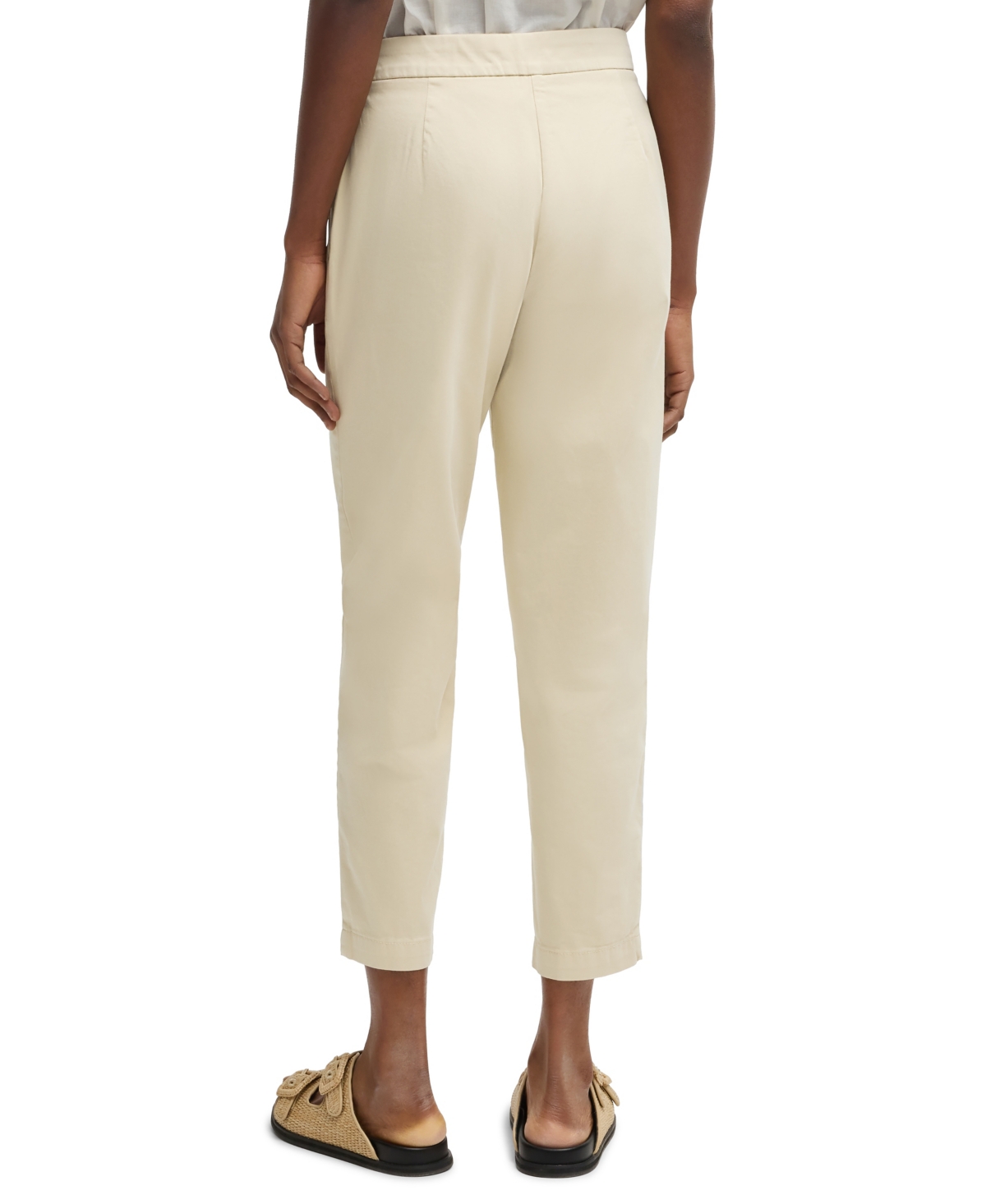 Hugo Boss Boss Tecarino Slim Fit Pants In Open Beige