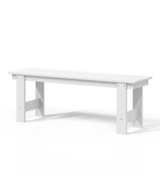 Outdoor HDPE 48" Modern Backless Patio Bench