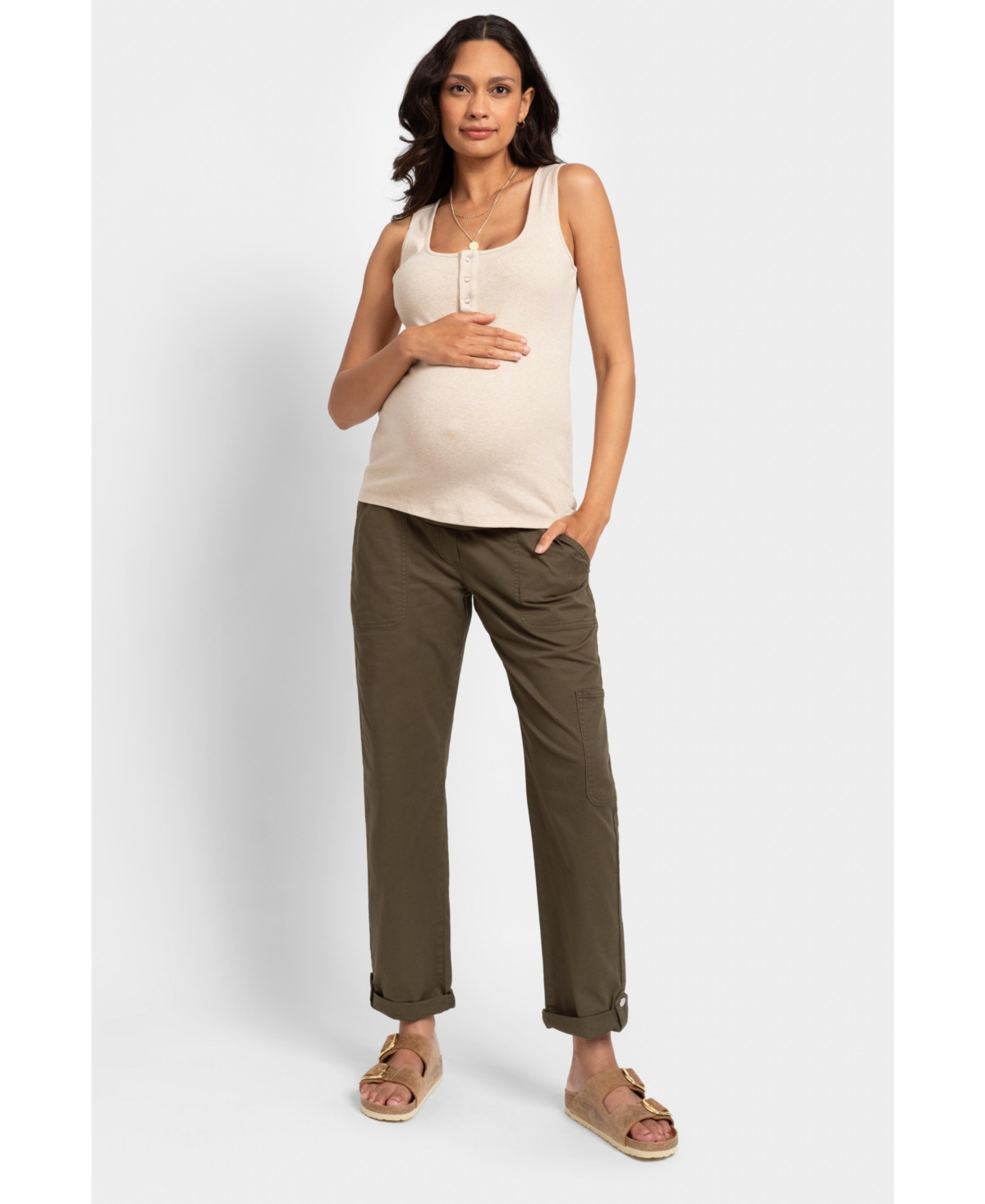 SERAPHINE WOMEN'S UNDER-BELLY CARGO MATERNITY PANTS 