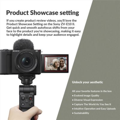 Alpha ZV-E10 II Mirrorless Camera Bundle with 64GB Memory Card, Shoulder Bag