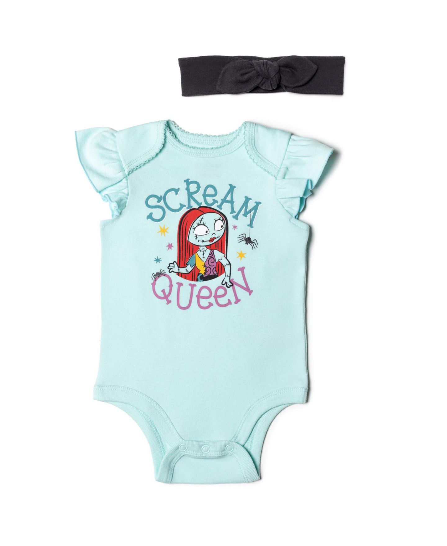 Комплект Nightmare Before Christmas Bodysuit Pants and Headband 3 Piece Outfit Set для девочек-малышей, цвет: Синий — фото 2
