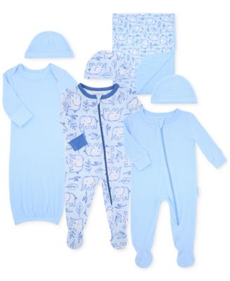 Max & Olivia Max Olivia Baby Boys 2 Piece Outfit Sets Reversible Swaddle Blanket In Blue