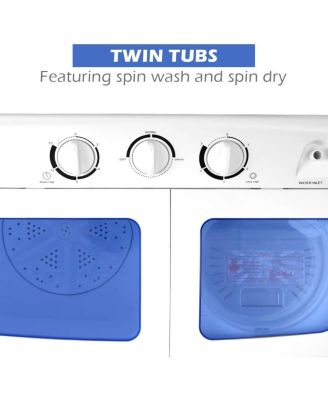20 lbs Compact Twin Tub Washing Machine for Home Use