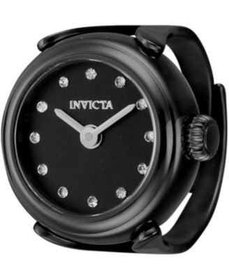 Women's 44484 Mini Angel Quartz 2 Hand Black Dial Watch