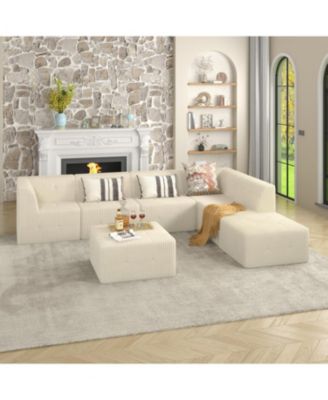 Streamdale Comfy Sectional Couch, Modern Minimalist Sleeper Sofa, Space-Saving