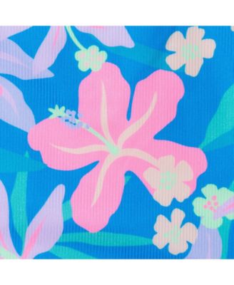 Toddler/Child Girls Blue Criss-Cross Swimsuit