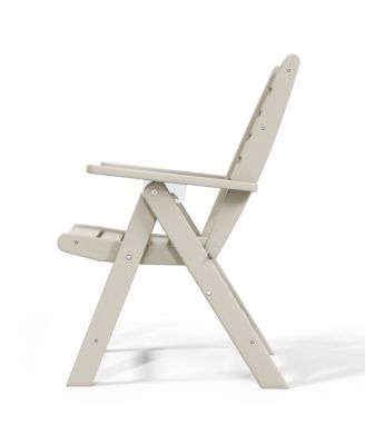 HDPE Adjustable Highback Folding Patio Dining Chair