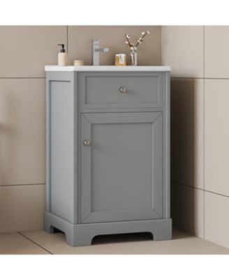  20" Bathroom Vanity with Sink, Bathroom Cabinet with Soft Closing Door, Storage Rack