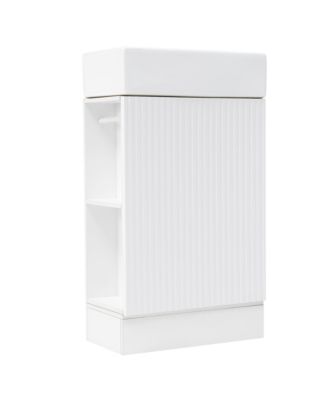 18.6" Bathroom Vanity with Sink, Bathroom Vanity Cabinet with Two-tier Shelf, Left or Right Orientation