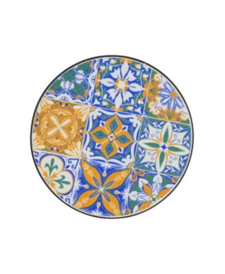 Streamdale Patio Side Table,Colorful+Black