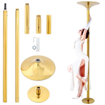 Streamdale Dance Pole for Home and Gym (Gold), Adjustable Height, Portable, Removable, Weight Capacity 440lb