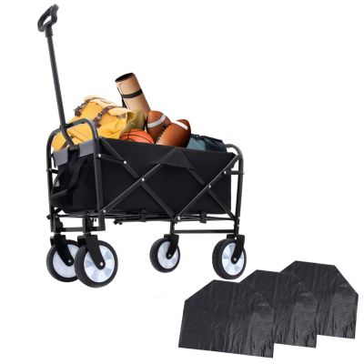Streamdale Multi-Use Collapsible Wagon with Liners, for Beach, Camping, and Groceries