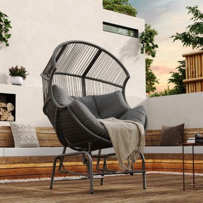 Streamdale Palos Outdoor Wicker Glider Chair - Dark Gray