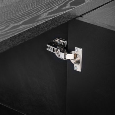 Streamdale Black Traditional Sideboard with Adjustable Shelves and Gold Handles