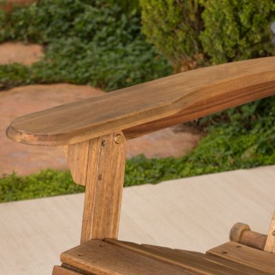 Streamdale Acacia Wood Outdoor Adirondack Loveseat Timeless Style and Comfort