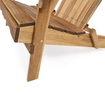 Streamdale Acacia Wood Outdoor Adirondack Loveseat Timeless Style and Comfort