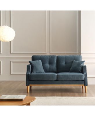 Living Space Sofa 2 Seater ,Loveseat With Waterproof Fabric Cream , USB Charge