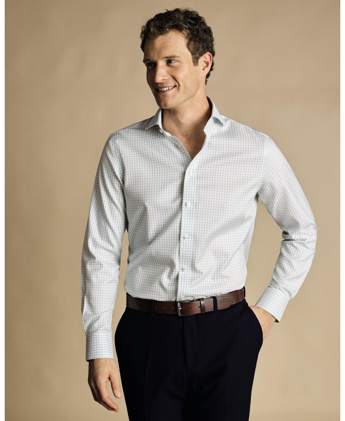 Men's Slim-Fit Dress Shirt - Pink