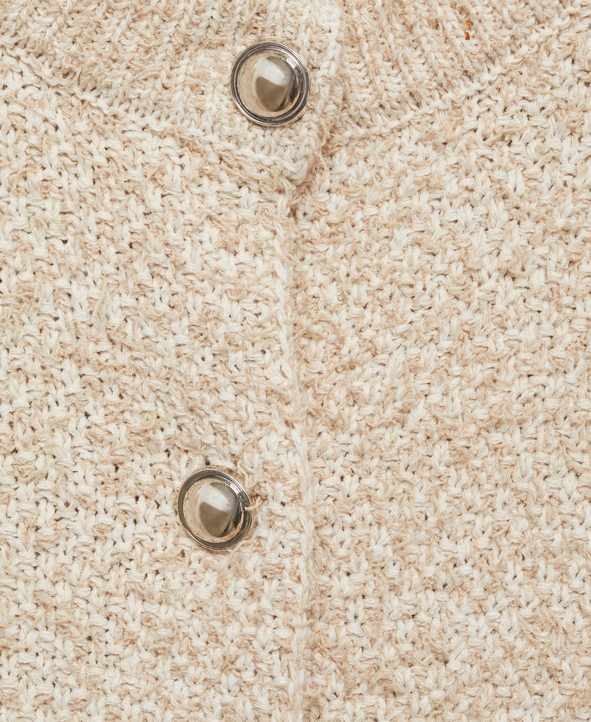 Mango Women's Buttoned Chunky Knit Jacket In Beige