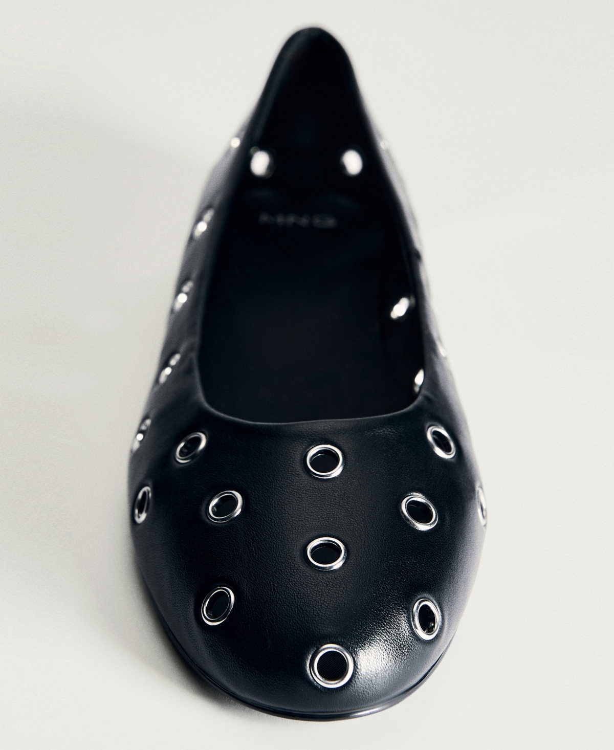 Mango Die-cut Ballerinas Black In Black