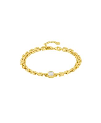 Cubic Zirconia Watch Band Link Bracelet