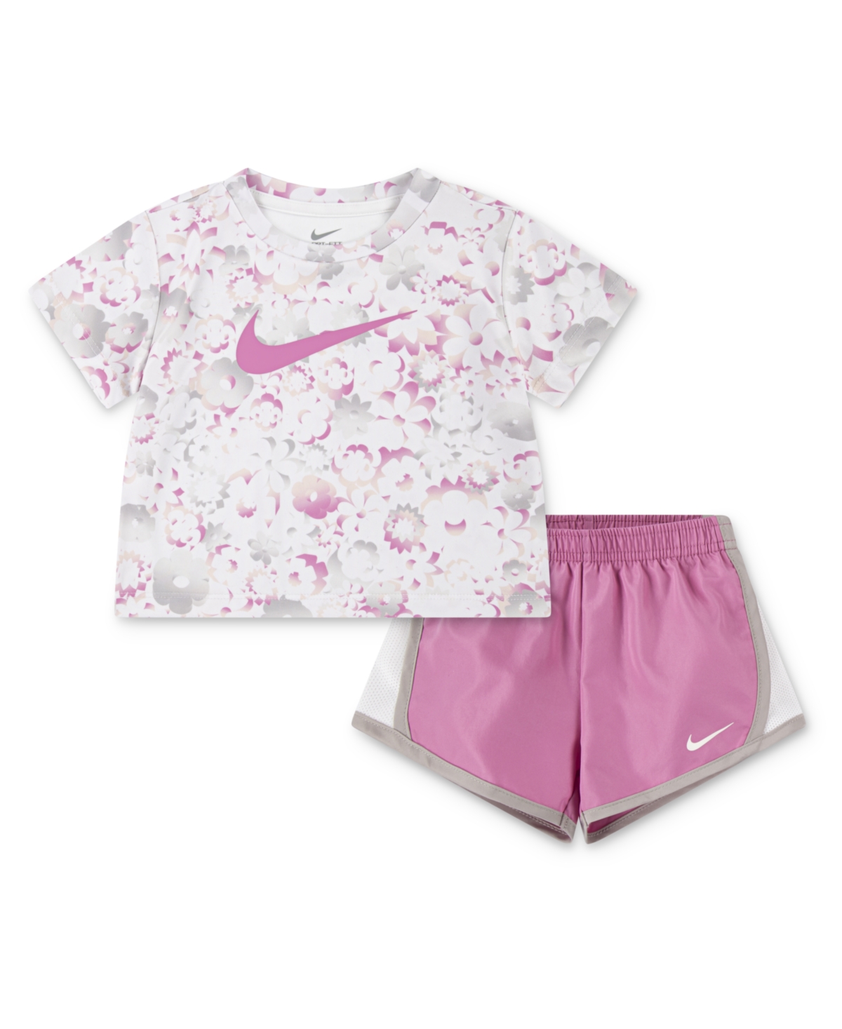 Nike Toddler Girls 2-piece Dri-fit T-shirt And Shorts Set In Magic Flamingo