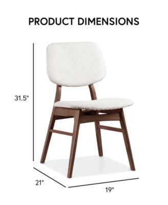 2-Pc. Grove Boucle Fabric Padded Dining Chair Set 