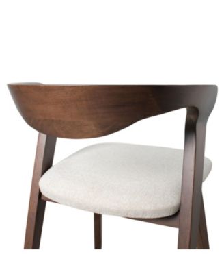 2-Pc. Solid Wood Mid-Century Modern Dining Chair Set