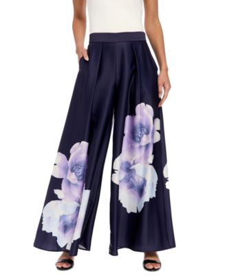 ミュージシャン Perfume closet Flower pleats wide pants Muse Women's Floral Satin Pleated Wide-Leg Pants - Macy's