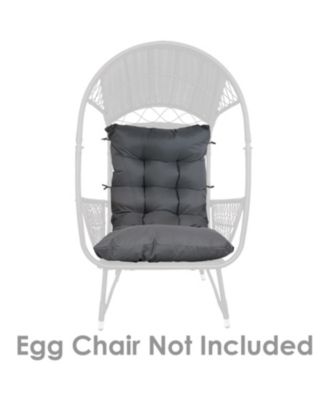 Outdoor Egg Chair Polyester Replacement Cushion - Gray 27.25" W x 47" D x 6" H