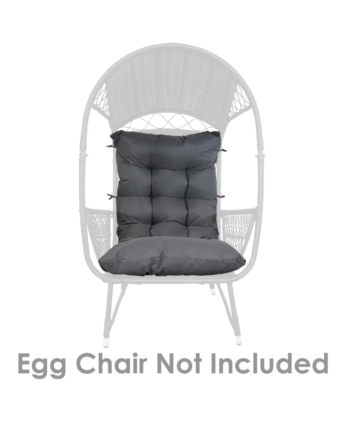 Outdoor Egg Chair Polyester Replacement Cushion - Gray