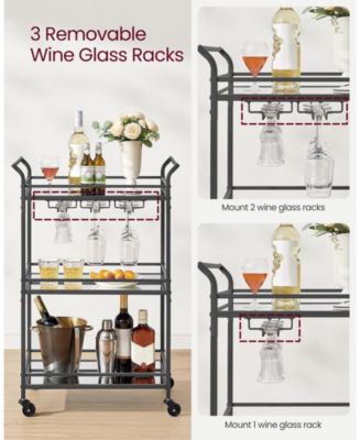 Bar Cart Home Bar Serving Cart for Stylish Entertaining and Storage