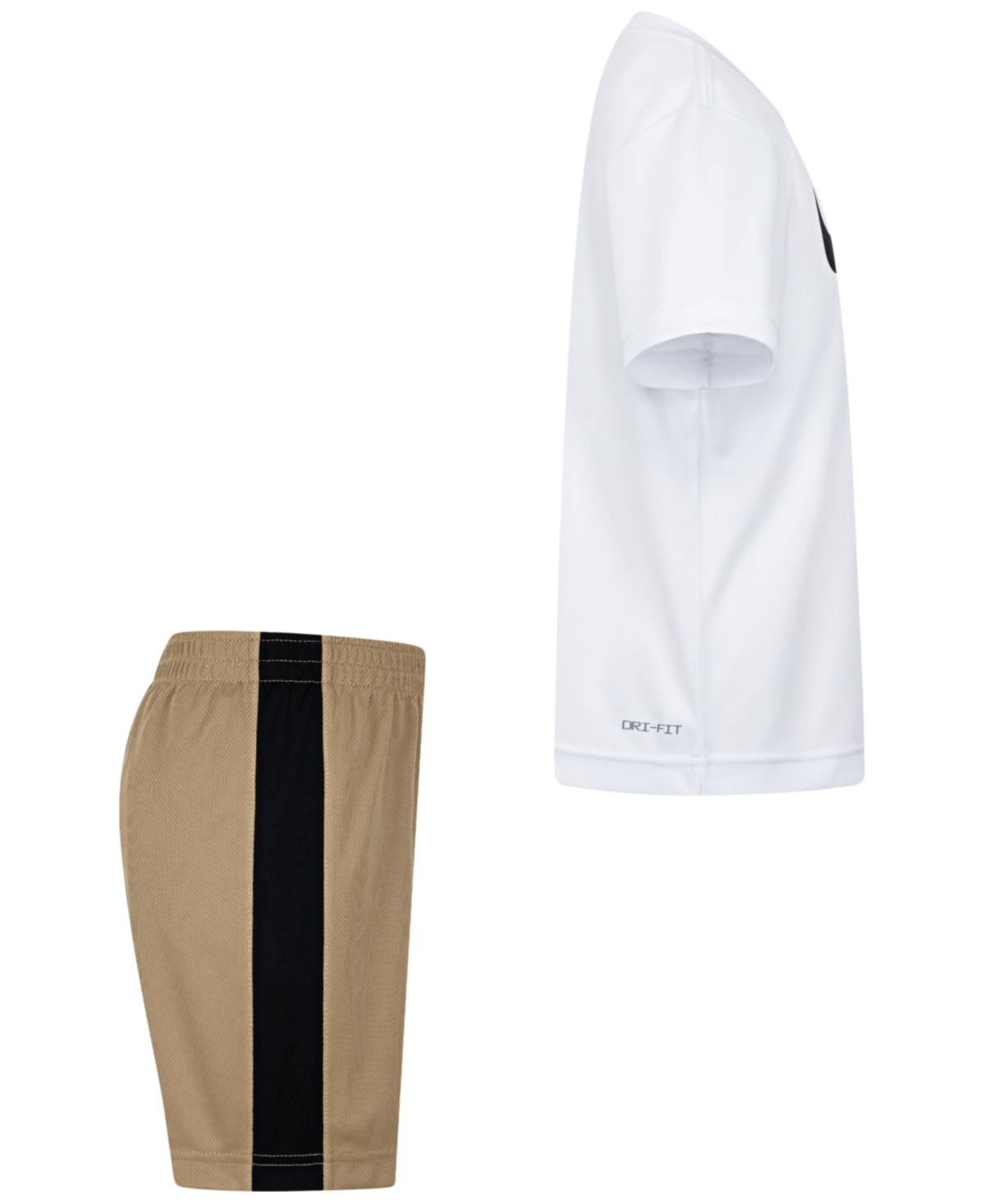 Nike Little Boys 2-piece Swoosh T-shirt And Shorts Set In Parachute Beige
