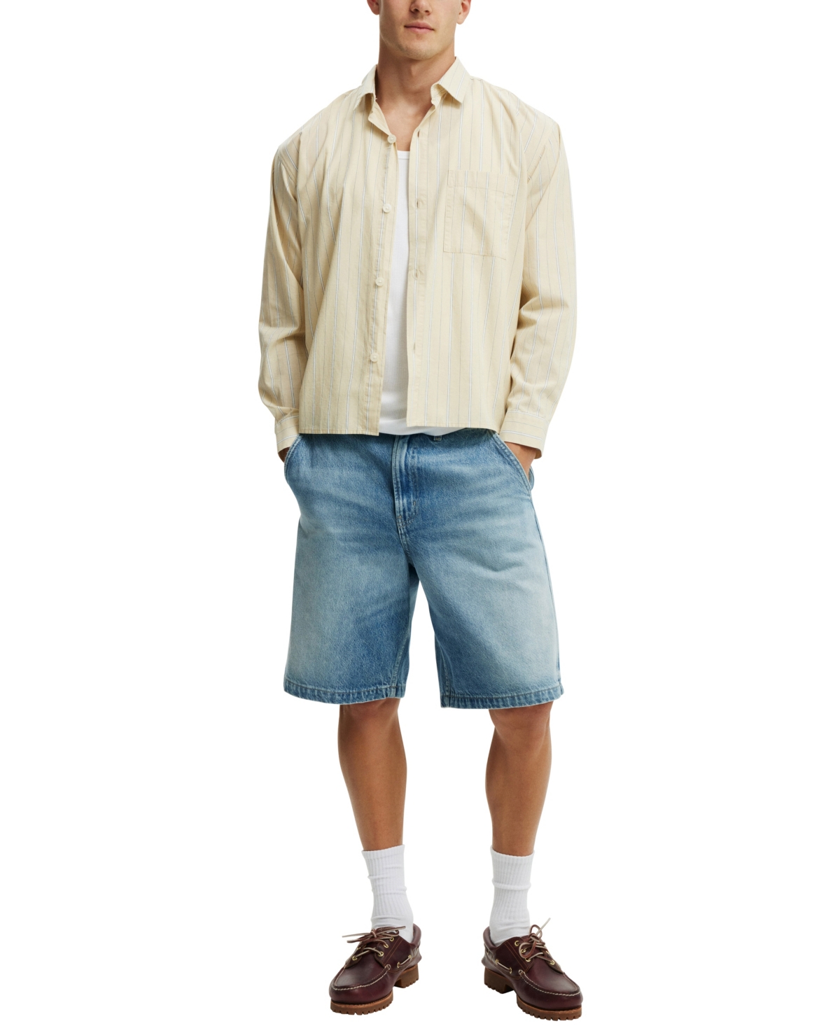 COTTON ON MEN'S HAMPTON LONG SLEEVE SHIRT 