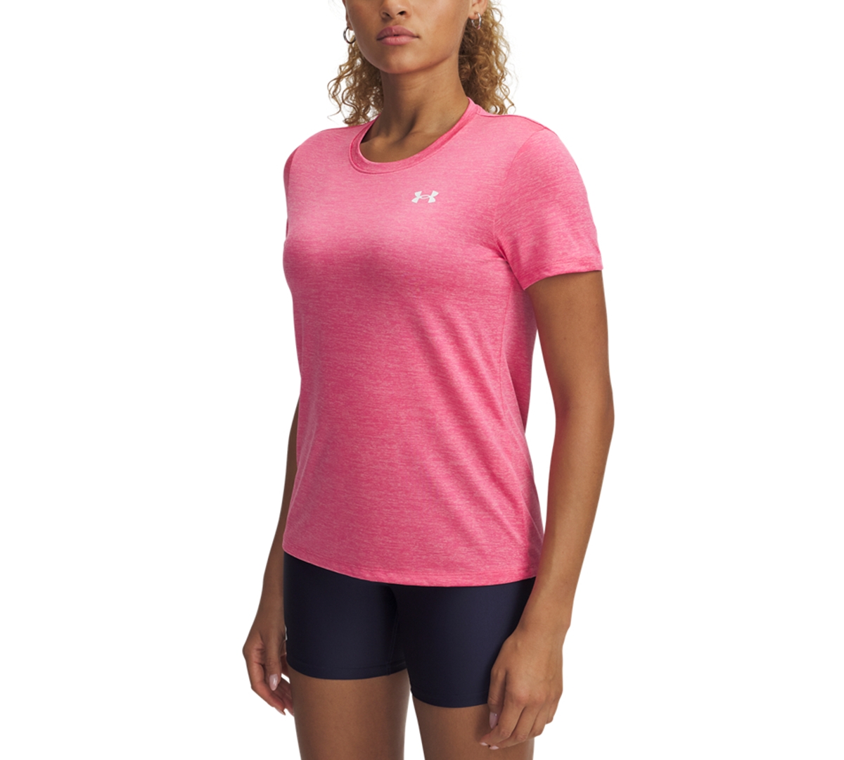 Under Armour Tech Twist Short-Sleeve T-Shirt - Super Pink/White