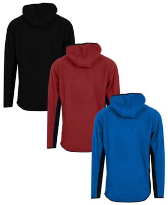 Men's 3-Pack Polar Fleece Tech Zip Hoodie