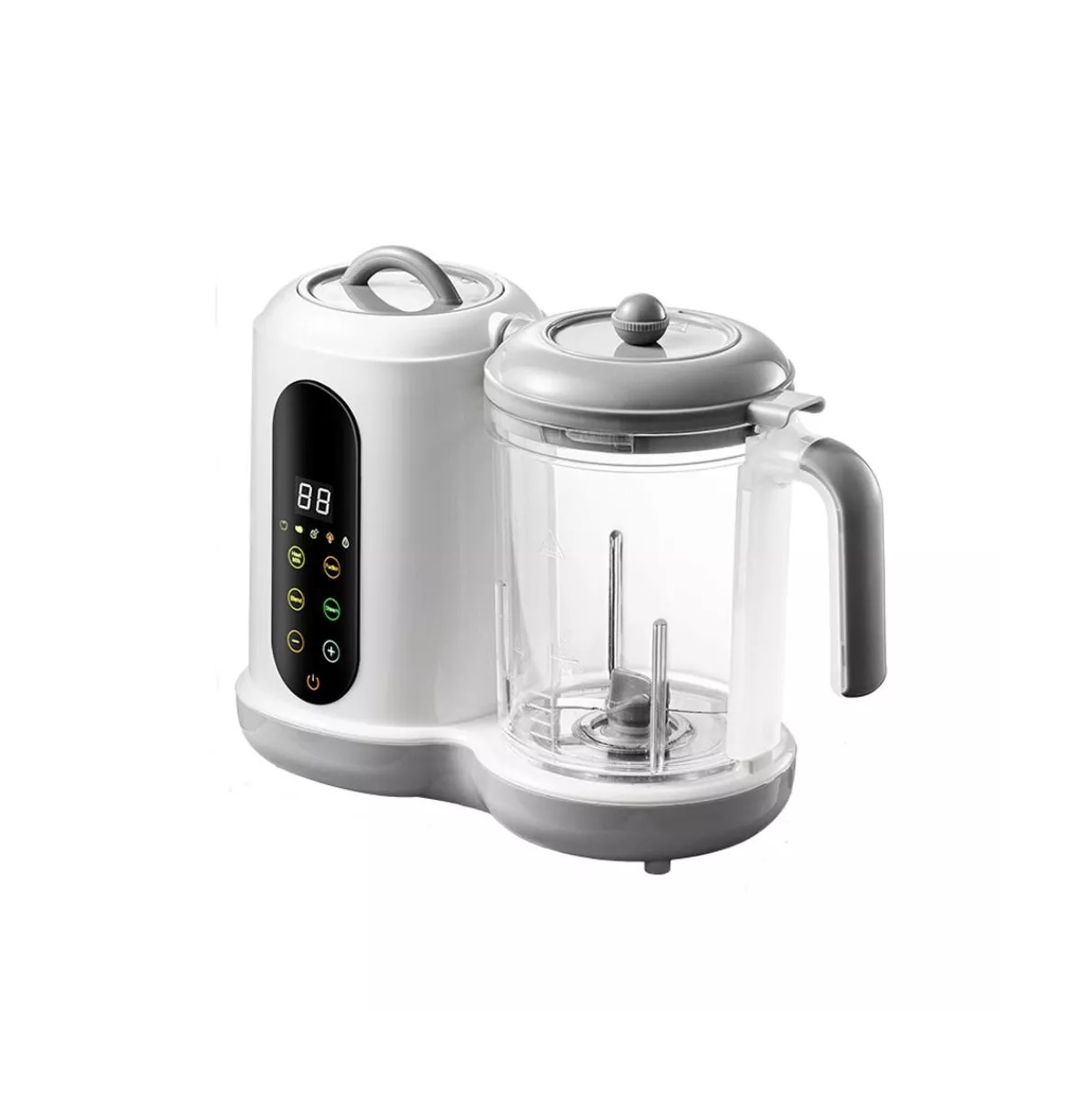 Sperric Baby Food Processor Steamer Blender with 12 Glass Baby Food Storage Jars, Bpa-Free, Leakproof, Durable, and Convenient