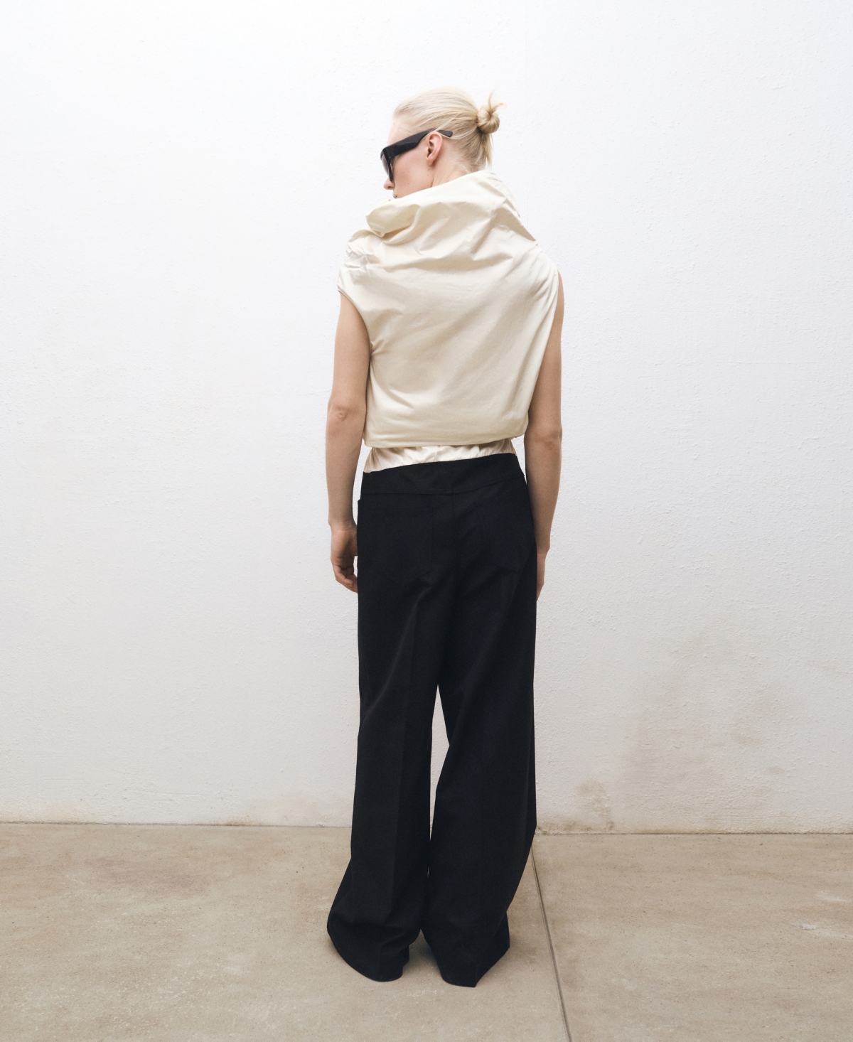 Mango Women's Combined Wool Blend Jogger Pants In Black