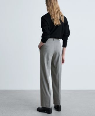 Women's Straight Mid-Rise Trousers