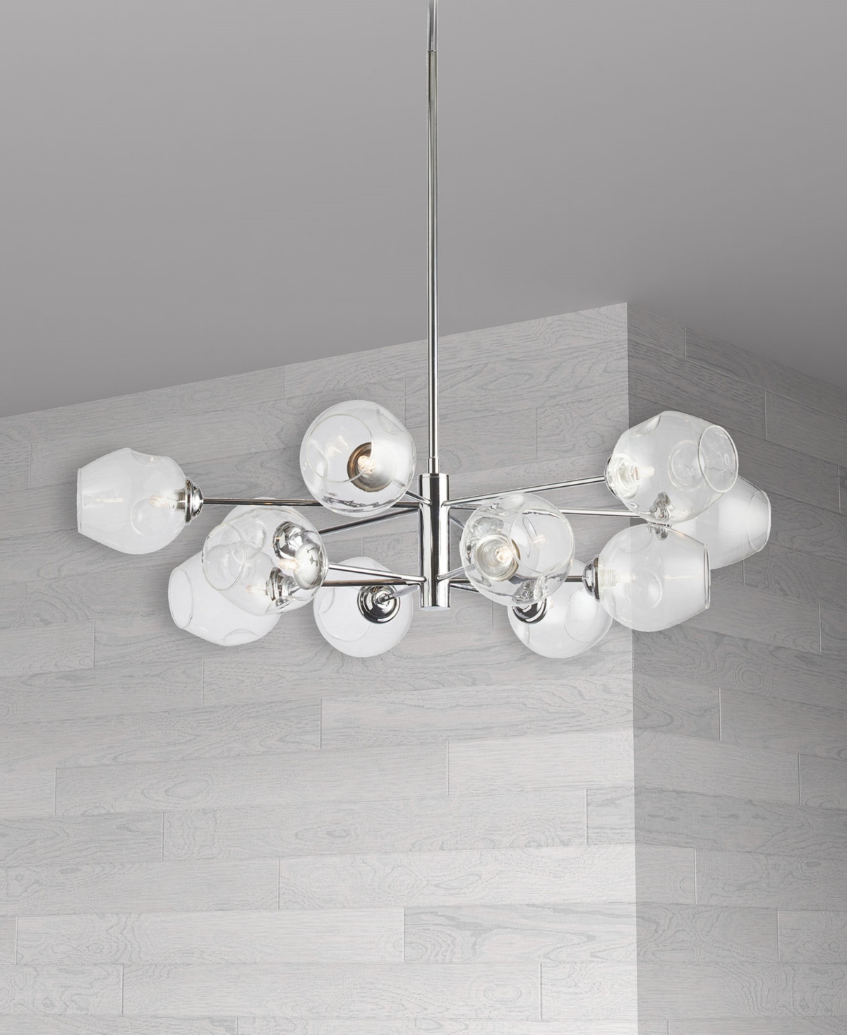 Dainolite 8" Metal Abii 12 Light Chandelier In Polished Chrome