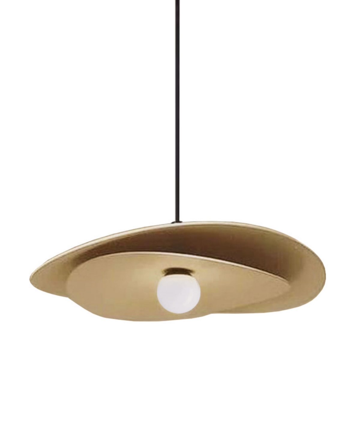 Dainolite 20" Metal Paven Led Pendant In Aged Brass