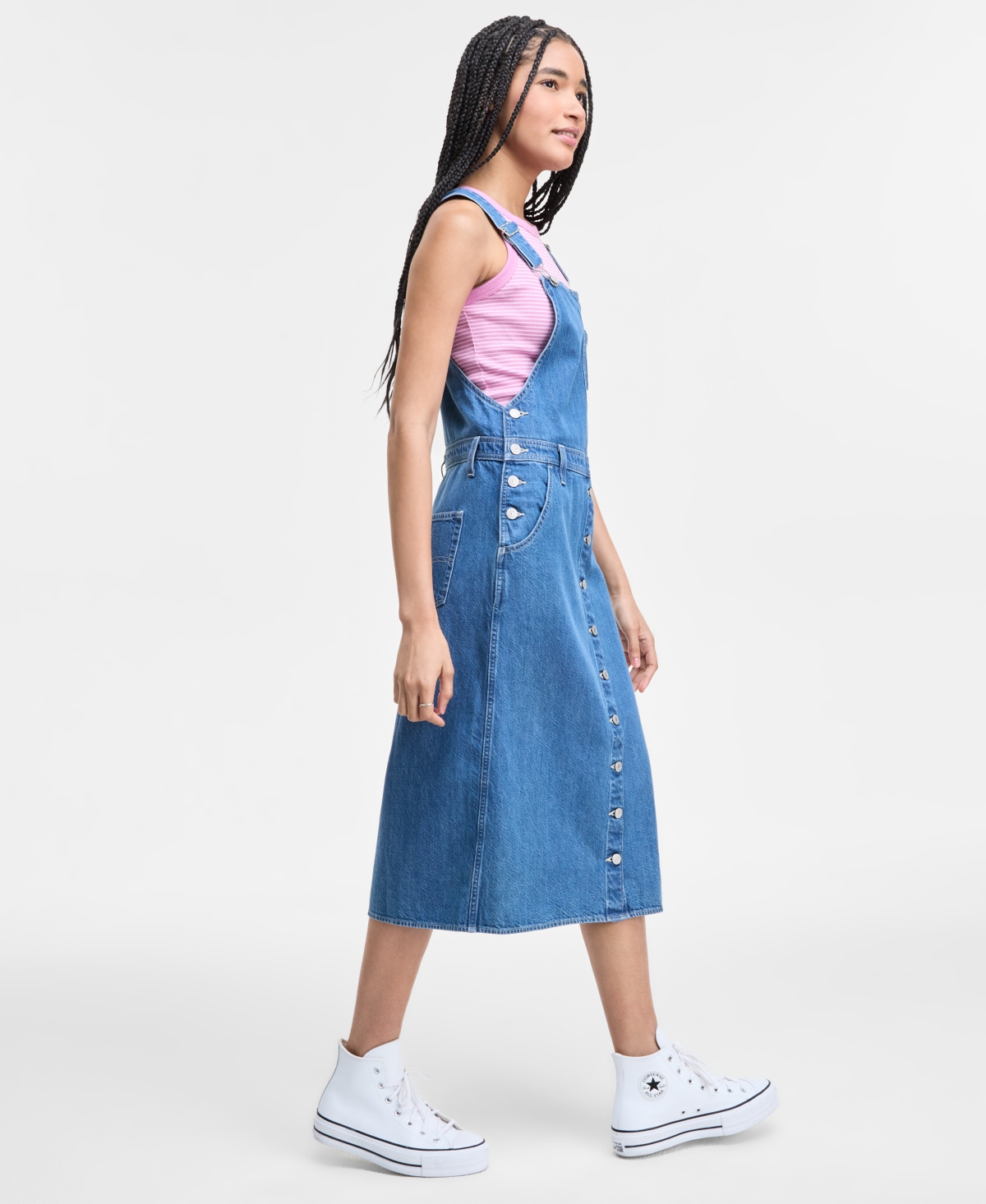 Levi's Women's Tico Cotton Denim Jumper Dress In Blue