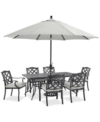Wythburn Outdoor Dining 7 pc Set (72"x38" Table & 6 Lattice Dining Chairs)