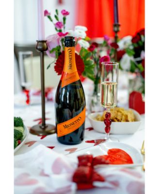 Red Heart Stemmed Champagne Flute Glasses, Set of 2