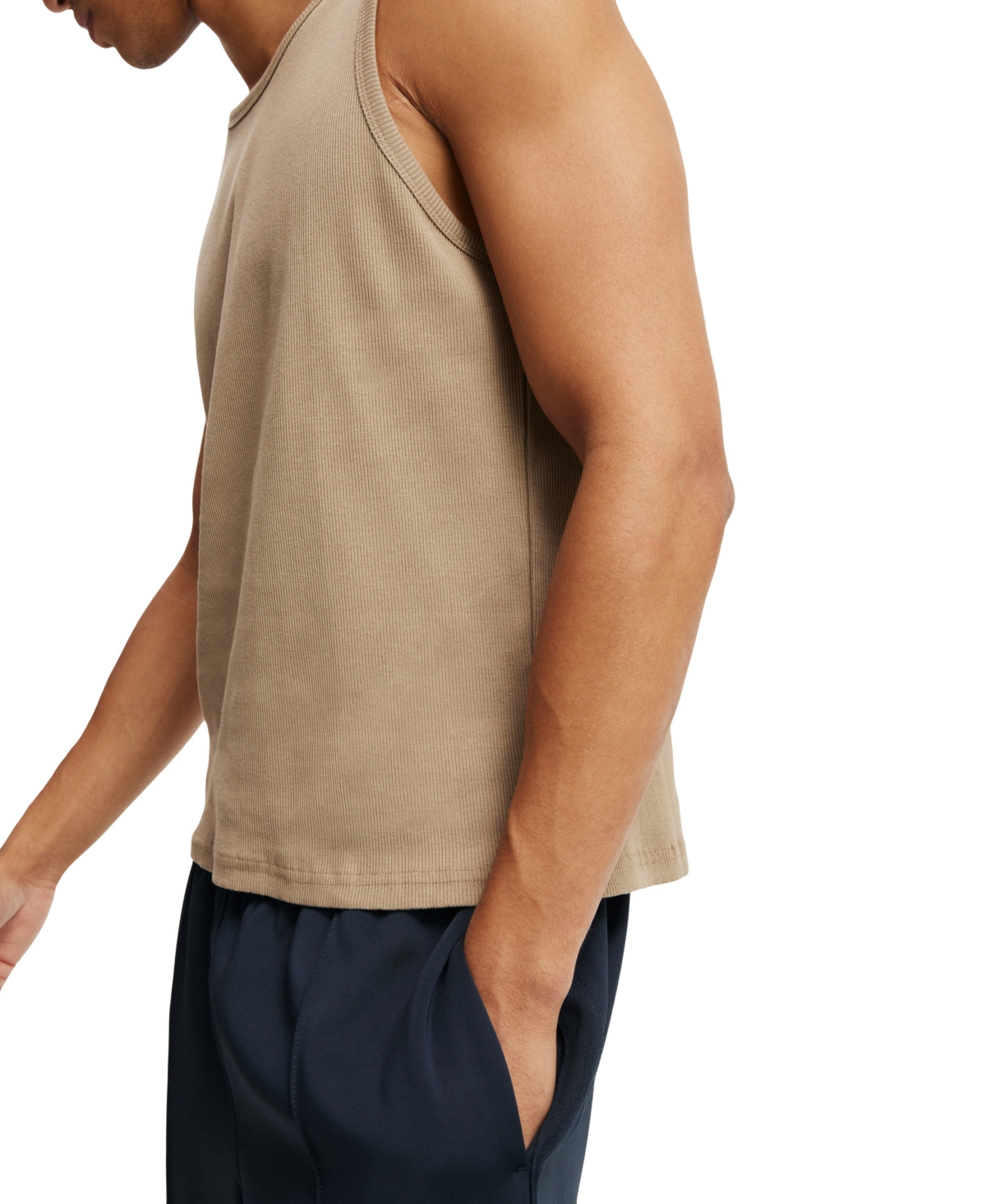 Shop Cotton On Men's Rib Tank Top In Coffee