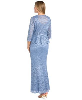 Women's Glitter Lace Gown & Jacket