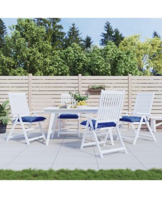 Chair Cushions 4 pcs Blue 15.7"x15.7"x2.8" Oxford Fabric